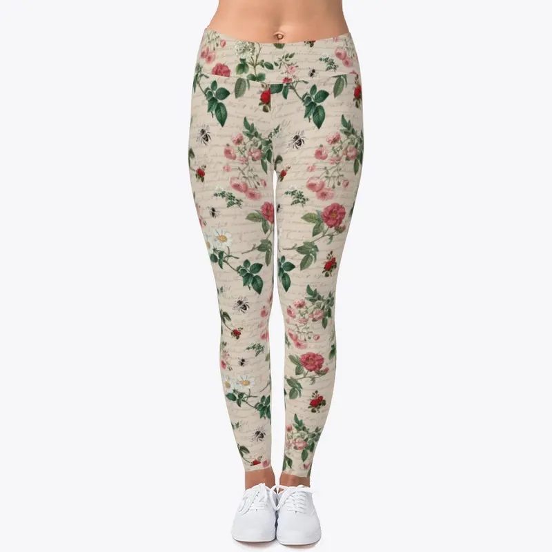 Women Rose Leggings